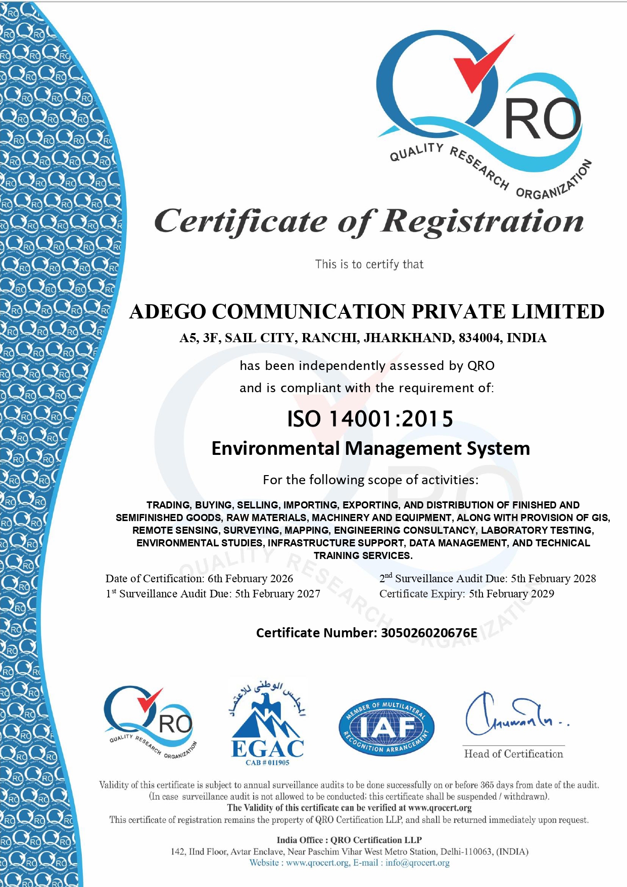 ISO Certification